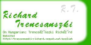 richard trencsanszki business card